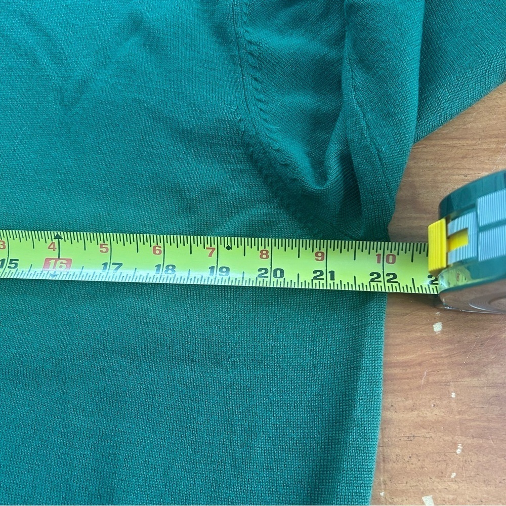 Belford Men 100% Extrafine Merino Wool. Size L Green Quarter zip St Patrick’s - Picture 9 of 10